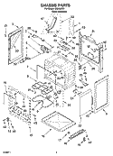CHASSIS PARTS Diagram and Parts List for IES366RS1  Inglis Range