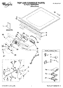 TOP AND CONSOLE PARTS Diagram and Parts List for 7MWGD9400TU1  Whirlpool Dryer