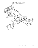 CONTROL PANEL Diagram and Parts List for RF316PXXB2  Whirlpool Range