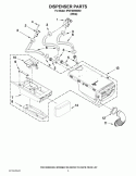 DISPENSER PARTS Diagram and Parts List for IFW7300WW02  Inglis Washer