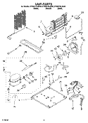 UNIT Diagram and Parts List for KTRS21ELWH00  KitchenAid Refrigerator