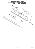 CONTROL PANEL PARTS Diagram and Parts List for KGSI901PBL00  KitchenAid Range