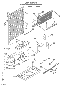 UNIT PARTS Diagram and Parts List for ER8AHKXPQ03  Whirlpool Refrigerator