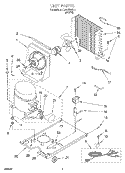 UNIT Diagram and Parts List for JEAC50SL1  Whirlpool Ice Maker