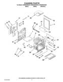 CHASSIS PARTS Diagram and Parts List for KGRS505XBL02  KitchenAid Range