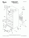 CABINET PARTS Diagram and Parts List for 6GX0FHDXXY0  Whirlpool Refrigerator