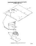 COMPONENT SHELF AND LATCH Diagram and Parts List for KEMI371XBL1  KitchenAid Microwave Oven Combo