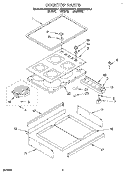 COOKTOP, OPTIONAL Diagram and Parts List for KEDH207BAL1  KitchenAid Range