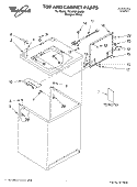 TOP AND CABINET, LITERATURE Diagram and Parts List for 7MLSR5132JQ3  Whirlpool Washer