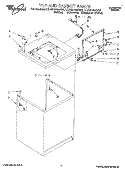 TOP AND CABINET, LITERATURE AND OPT Diagram and Parts List for LLR6144AN0  Whirlpool Washer