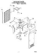 AIR FLOW PARTS Diagram and Parts List for KSRB22FKSS04  KitchenAid Refrigerator