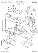 OVEN Diagram and Parts List for KEBI101DWH4  KitchenAid Wall Oven