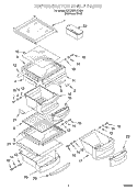 REFRIGERATOR SHELF Diagram and Parts List for KSCS25FJSS01  KitchenAid Refrigerator