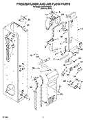 FREEZER LINER AND AIR FLOW PARTS Diagram and Parts List for KSSC42FMS02  KitchenAid Refrigerator