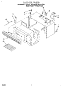 CABINET Diagram and Parts List for MH7115XBZ1  Whirlpool Microwave