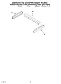 MICROWAVE COMPARTMENT PARTS Diagram and Parts List for KEMC378KBL01  KitchenAid Microwave Oven Combo