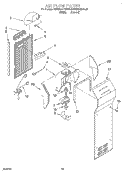 AIR FLOW Diagram and Parts List for KSRS22QDAL00  KitchenAid Refrigerator