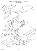 AIR FLOW AND CONTROL Diagram and Parts List for ACQ142XG0  Whirlpool Air Conditioner