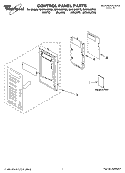CONTROL PANEL PARTS Diagram and Parts List for GH5184XPQ3  Whirlpool Microwave