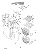 FREEZER LINER Diagram and Parts List for KSRB22FKSS00  KitchenAid Refrigerator