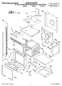 OVEN PARTS Diagram and Parts List for KEBC277KBT02  KitchenAid Wall Oven