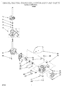 BRAKE, CLUTCH, GEARCASE, MOTOR AND PUMP Diagram and Parts List for LSW9245EQ0  Whirlpool Washer