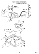 MACHINE BASE Diagram and Parts List for LLR8233EQ1  Whirlpool Washer