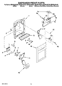 DISPENSER FRONT PARTS Diagram and Parts List for ED5FHAXVB00  Whirlpool Refrigerator