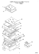 REFRIGERATOR SHELF Diagram and Parts List for 3XART722F02  Whirlpool Refrigerator