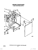 WASHER CABINET Diagram and Parts List for LT5000XVW0  Whirlpool Washer Dryer Combo