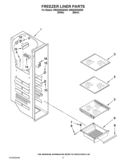 FREEZER LINER PARTS Diagram and Parts List for WRS526SIAH00  Whirlpool Refrigerator