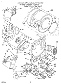 DRYER BULKHEAD Diagram and Parts List for LTE5243DQ0  Whirlpool Washer Dryer Combo