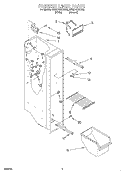 FREEZER LINER Diagram and Parts List for RS22AQXGN02  Roper Refrigerator