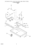 BURNER BOX, GAS VALVES, AND SWITCHES Diagram and Parts List for KGCR055GBL1  KitchenAid Cooktop