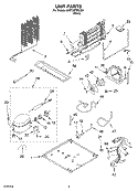 UNIT Diagram and Parts List for 5VET3DTKLQ01  Whirlpool Refrigerator