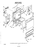 DOOR Diagram and Parts List for GDU4050XPW0  Whirlpool Dishwasher