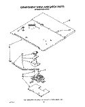 COMPONENT SHELF AND LATCH Diagram and Parts List for KEBI241XBL0  KitchenAid Wall Oven