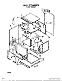 UPPER OVEN Diagram and Parts List for BES450WB1  Roper Range