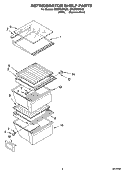REFRIGERATOR SHELF PARTS Diagram and Parts List for ID5GFGXRQ02  Whirlpool Refrigerator