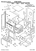 OVEN PARTS Diagram and Parts List for KEHC309JBT08  KitchenAid Microwave Oven Combo