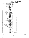 BASKET DRIVE AND BRAKE Diagram and Parts List for LA7685XPW0  Whirlpool Washer