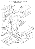 AIRFLOW AND CONTROL Diagram and Parts List for ACQ254XH0  Whirlpool Air Conditioner