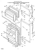 DOOR Diagram and Parts List for ET14JMXFN00  Whirlpool Refrigerator