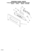 Part Location Diagram of 4456876 Whirlpool Membrane Switch Touch Pad - Stainless/Black