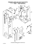 FREEZER LINER AND AIR FLOW PARTS Diagram and Parts List for KSSS36QTB04  KitchenAid Refrigerator