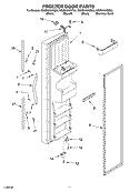 FREEZER DOOR PARTS Diagram and Parts List for GS2SHAXKT02  Whirlpool Refrigerator