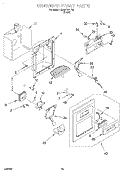 DISPENSER FRONT Diagram and Parts List for 3XART721F00  Whirlpool Refrigerator