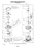 3367443 PUMP AND MOTOR Diagram and Parts List for DU6000XR1  Whirlpool Dishwasher