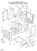 CHASSIS Diagram and Parts List for GR399LXGB2  Whirlpool Range