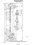 GEARCASE Diagram and Parts List for LA6000XPW5  Whirlpool Washer